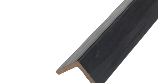 L Cladding Midnight Black 2.5m Slatted Composite Cladding Acoustic Wall L Trim